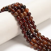 Garnet, Orange, Natural, Smooth Round, 8mm, One Strand