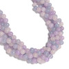 Jadeite, Lavender, Dyed, Smooth Round,  One 8mm Strand