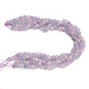 Jadeite, Lavender, Dyed, Smooth Round, One 8mm Strand