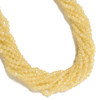 Yellow Selenite, Natural, Smooth Round, One 4mm Strand