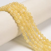 Yellow Selenite, Natural, Smooth Round, One 6mm Strand