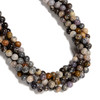 Opal, Black Moss, Natural, Smooth Round, One 8mm Strand