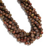 Leopard Skin Jasper, Red, Natural, Smooth Round, 8mm, One Strand