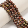 Leopard Skin Jasper, Red, Natural, Smooth Round, 8mm, One Strand