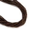 Bronzite, Natural, Smooth Round, 4mm, One Strand