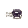 Amethyst, Natural, Round, Pendant with Crystal, 26x16mm
