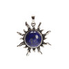 Lapis, Natural, Sun Shape Pendant, 38x34mm
