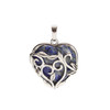 Lapis, Natural, Heart Shape Pendant, 35x27mm