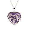 Amethyst, Natural, Heart Shape Pendant, 35x27mm