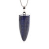 Lapis, Natural, Cone, One Pendant, 33x13mm