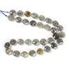 Labradorite, Natural, Faceted, Hexagon Coin, One 10mm Strand