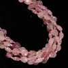 Strawberry Quartz, Natural, Faceted, Hexagon Coin, One 10mm Strand