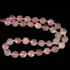 Strawberry Quartz, Natural, Faceted, Hexagon Coin, One 10mm Strand