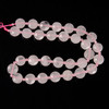 Rose Quartz, Heated, Faceted, Hexagon Coin, One 10mm Strand