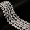 Crystal Quartz, Clear, Natural, Faceted, Hexagon Coin, One 10mm Strand