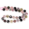 Tourmaline, Mix, Natural, Faceted, Hexagon Coin, One 10mm Strand