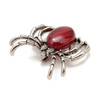 Carnelian, Agate, Dyed, Spider, One Pendant, 35mm