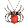 Carnelian, Agate, Dyed, Spider, One Pendant, 35mm