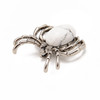Howlite, Natural, Spider, One Pendant, 35mm