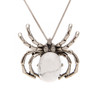 Howlite, Natural, Spider, One Pendant, 35mm