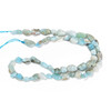 Larimar, Natural, Smooth, Nuggets, Varied Sizes, One 8-10mm Strand