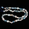 Morganite, Blue Mix, Natural, Smooth Nuggets, Varied Sizes, One 8-10mm Strand