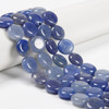 Aventurine, Blue, Quartz, Natural, Smooth Coin, One 15mm Strand
