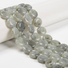 Labradorite, Natural, Smooth Coin, One 15mm Strand