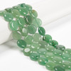 Aventurine, Green, Quartz, Natural, Smooth Coin, One 15mm Strand