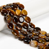 Tiger Eye, Brown, Natural, Smooth Coin, One 15mm Strand