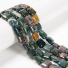 India Agate, Natural, Smooth Square, One 12mm Strand