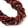 Red Jasper, Natural, Smooth Square, One 12mm Strand