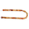 Carnelian Agate, Mix, Heated, Smooth Square, One 12mm Strand