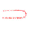 Cherry Quartz Glass, Smooth Square, One 12mm Strand