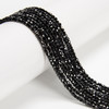 Tourmaline, Black, Natural, Faceted Mini Cube, One 2.5mm Strand