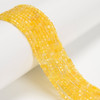 Yellow Agate, Dyed, Faceted Mini Cube, One 2.5mm Strand
