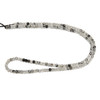 Rutilated Quartz, Black, Natural, Faceted Mini Cube, One 2.5mm Strand