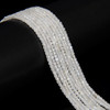 Moonstone, Natural, Faceted Mini Cube, One 2.5mm Strand