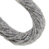 Labradorite, Natural, Faceted Mini Cube, One 2.5mm Strand