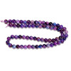 Jade, Nephrite, Purple, Dyed, Smooth Round in sizes 6mm Priced Per Strand