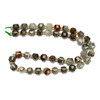 Bloodstone, Natural, Fancy Faceted Cube Beads, One 6mm Strand