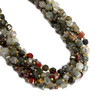 Bloodstone, Natural, Fancy Faceted Cube Beads, One 6mm Strand