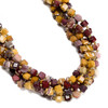 Mookaite Jasper, Natural, Fancy Faceted Cube Beads, One 6mm Strand