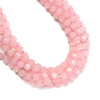 Rose Quartz, Enhanced, Fancy Faceted Cube Beads, One 6mm Strand