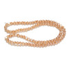 Light Apricot, Smooth Round, Window Cut Glass, One 4mm Strand