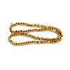 Gold, Smooth Round, Window Cut Glass, One 4mm Strand
