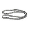 Silver, Smooth Round, Window Cut Glass, One 4mm Strand