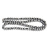 Silver, Smooth Round, Window Cut Glass, One 6mm Strand