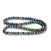 Rainbow Flare, Smooth Round, Window Cut Glass, One 8mm Strand