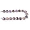 Amethyst, Chevron, Natural, Puffy Heart, One 20mm Strand